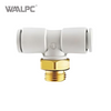 Pneumatic White Brass Fittings T-shaped Bend Pipe Tube Quick Fittings