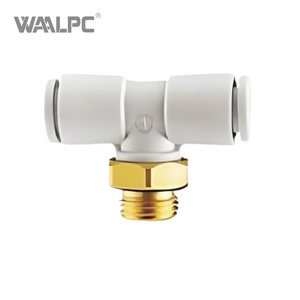 Pneumatic White Brass Fittings T-shaped Bend Pipe Tube Quick Fittings