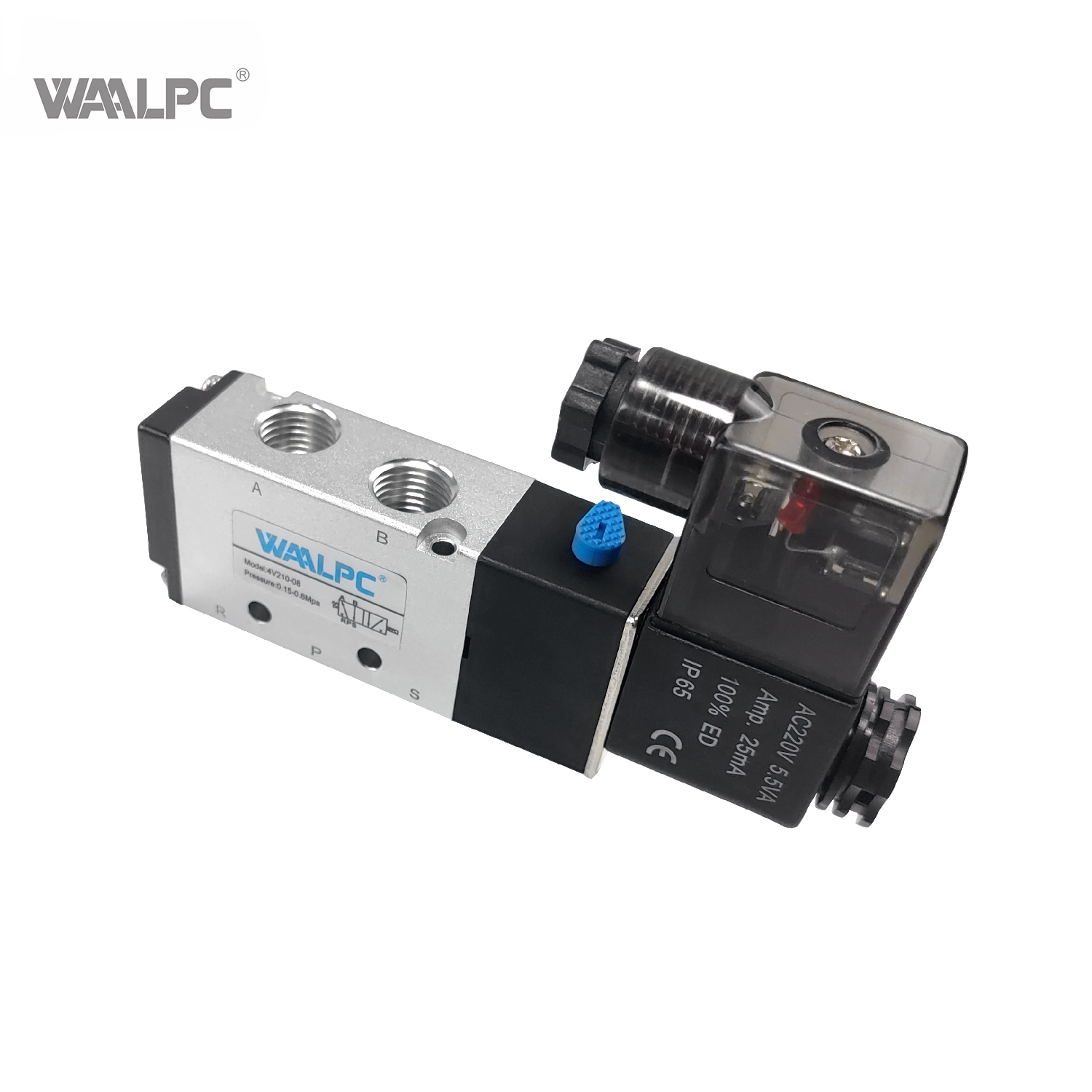 High Performance 4V200 Series 5/2 Way Pneumatic Solenoid Valve with PT1/4 Port for Industrial Automation
