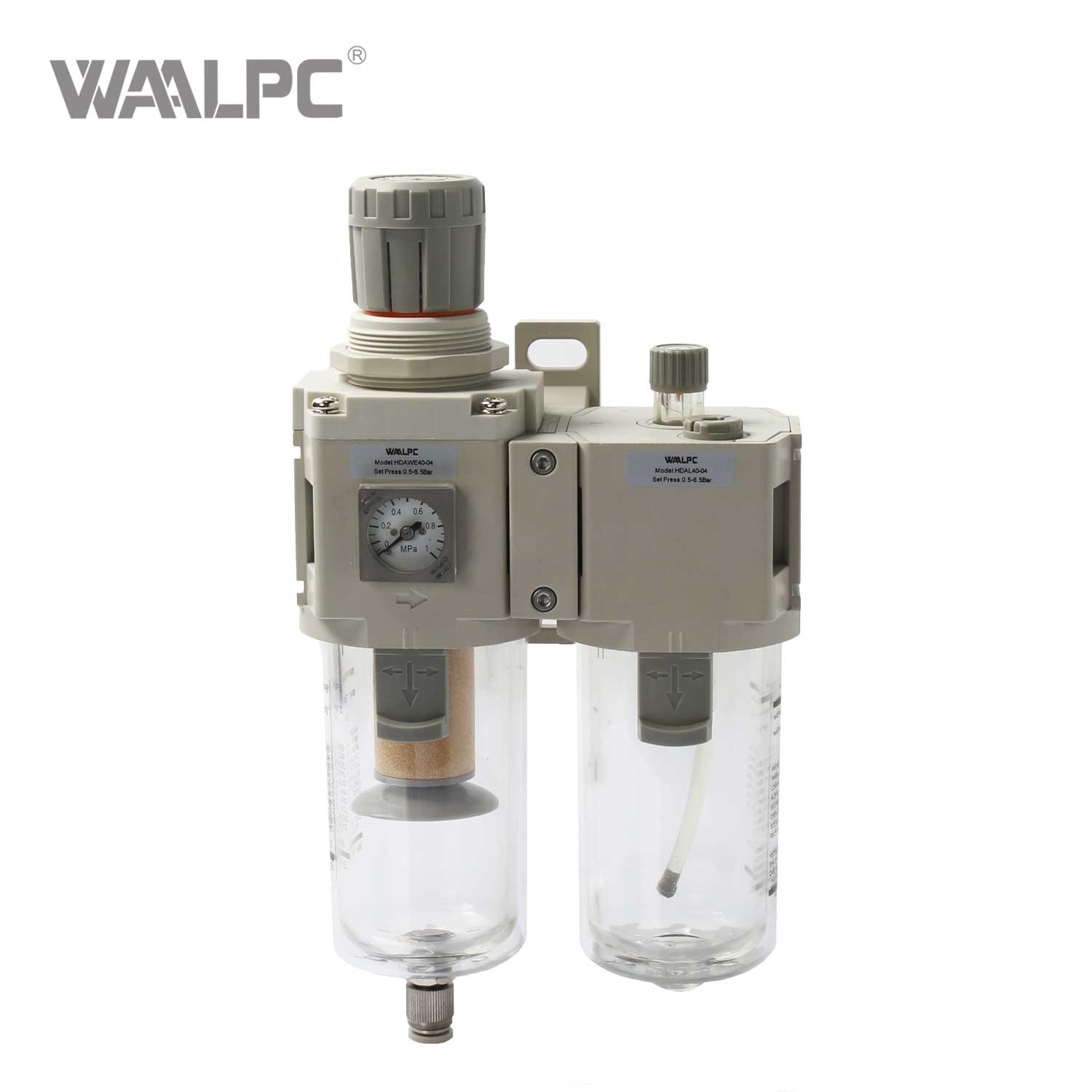 Compact Filter-Regulator Combo HDAC Serie G1/4'' 0.05~0.85MPa 2-in-1 Space-Saving 5um 25um Air Preparation for Tight Installations