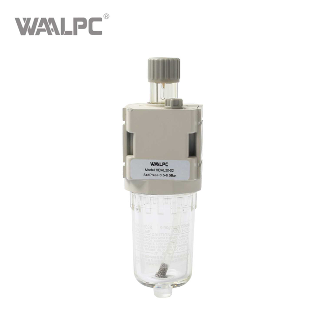 Lubricadora de névoa de petróleo Série HDAL 1/4 '' 1,0MPA Lubrificação precisa para sistemas pneumáticos industriais 40L/min