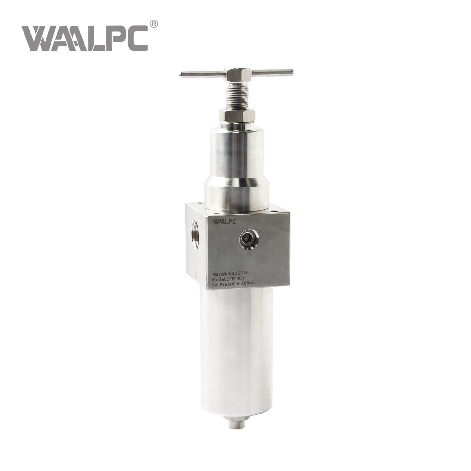 5um 4um 20bar 1'' NPT PT 3/4'' 1/2'' 1/4''Air Source Treatment 316 Stainless Steel Air Filter Regulator with Differential Pressure Drain