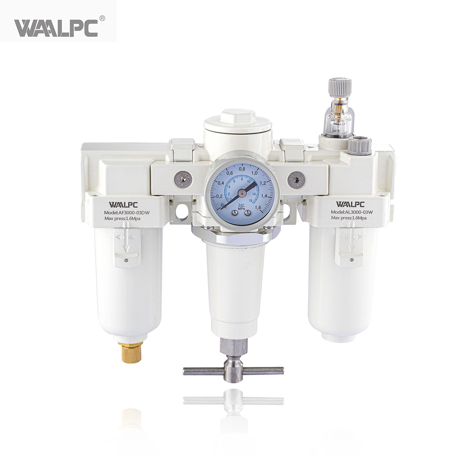 AC3010-02W Pneumatic Metal Aluminum Alloy 1/4 3/8 Pneumatic Treatment Unit FRLfor Automatic Industry