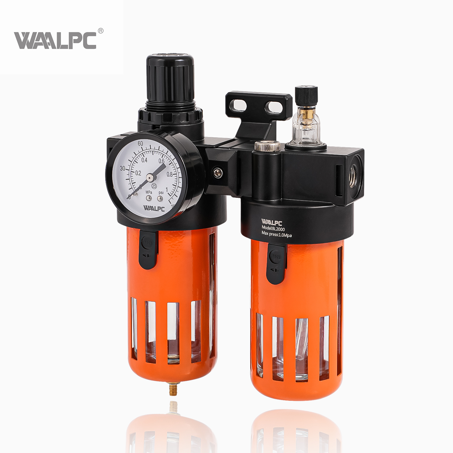 BFC2000 China OEM 5μm 25μm 40μm BC Series Airtac Type 1/2'' 1/4'' Pressure Regulator Lubricator F.R.L Unit Air Filter Combination