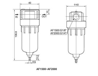 Filtro pneumatico ad aria compressa