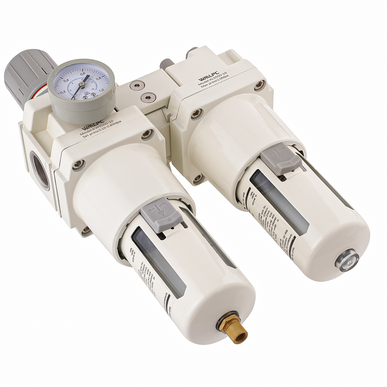 AC5010 white SMC3/4'' 1''Compressed Air Regulator Trap Filter Lubricator Pressure Reducing Valve Oil Separator Frl for Medical industrial