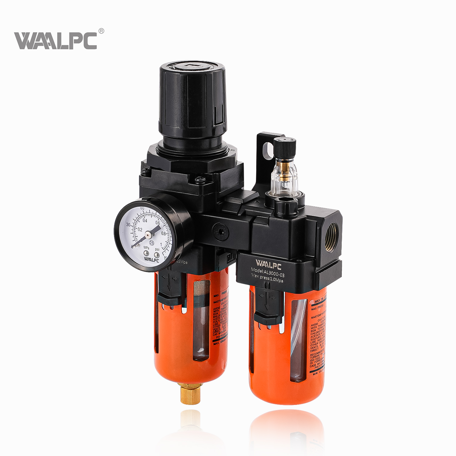 Compressed Air Regulator Filter Lubricator Pressure Reducing Valve Separator Frl for Automation Equipment AC2010 White SMC M5 1/8'' 1/4''