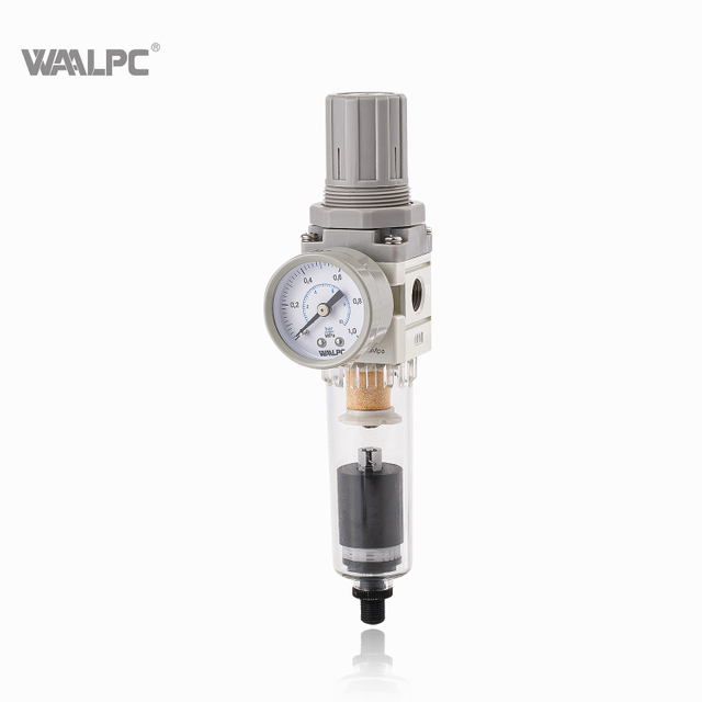 AW2000-02A Waalpc China SMC Type 1/4 Pneumatic Air Filter Pressure Regulator Frl Unit 5um 25um 40um with Auto Drain