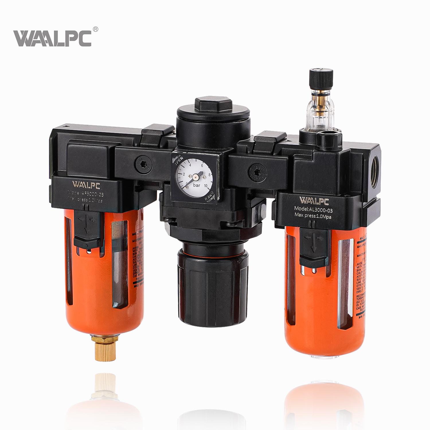 SMC Frl Pressure Regulating Valve Trap Filter Lubricator Air Regulator Moisture Oil Separator Auto Darin Built in Gauge Compressor