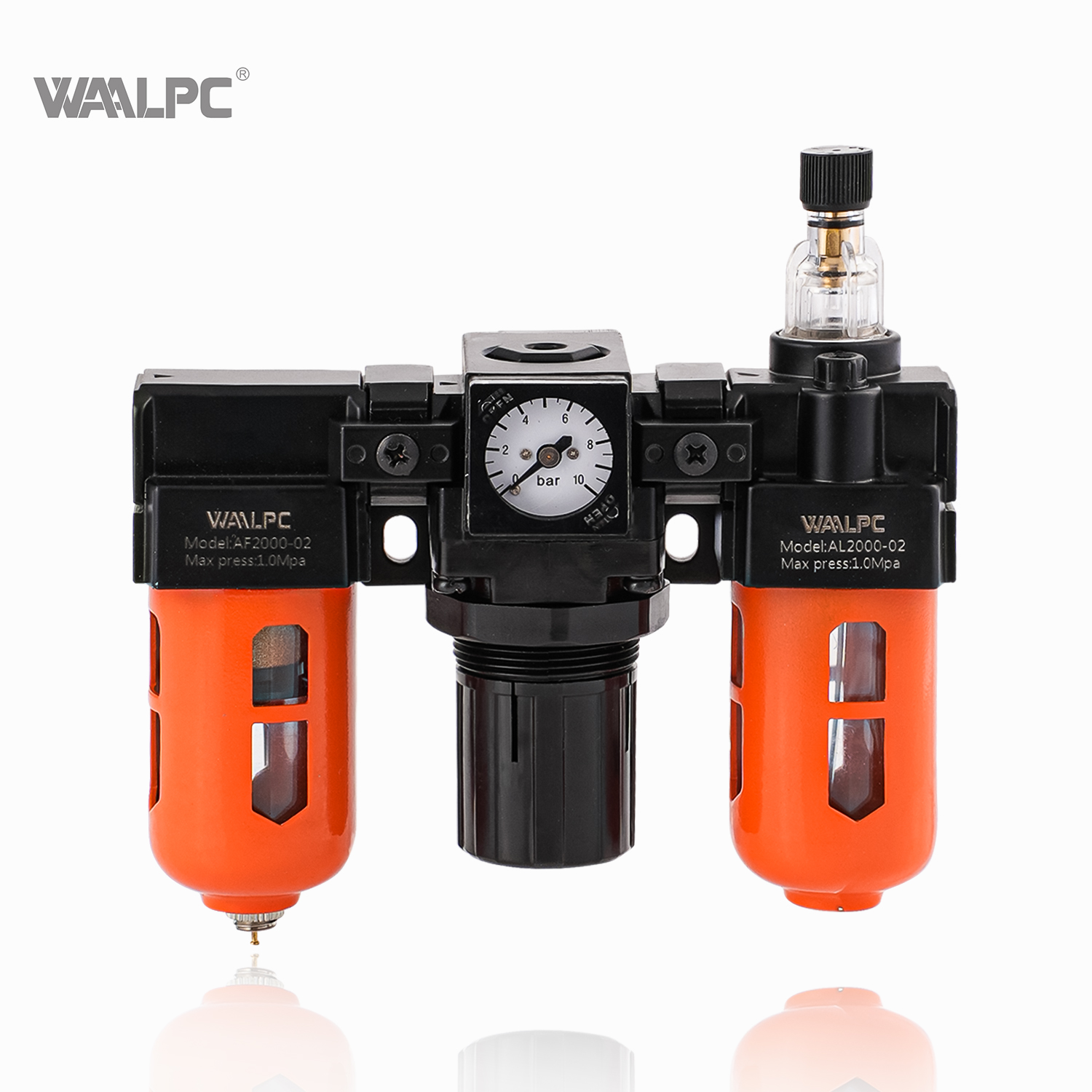 NAC2000 orange SMC 1/4 1/8 in NPT Frl Pressure Regulating Valve Trap Filter Lubricator Air Regulator Moisture Oil Separator Auto Darin built in gauge medical equipment