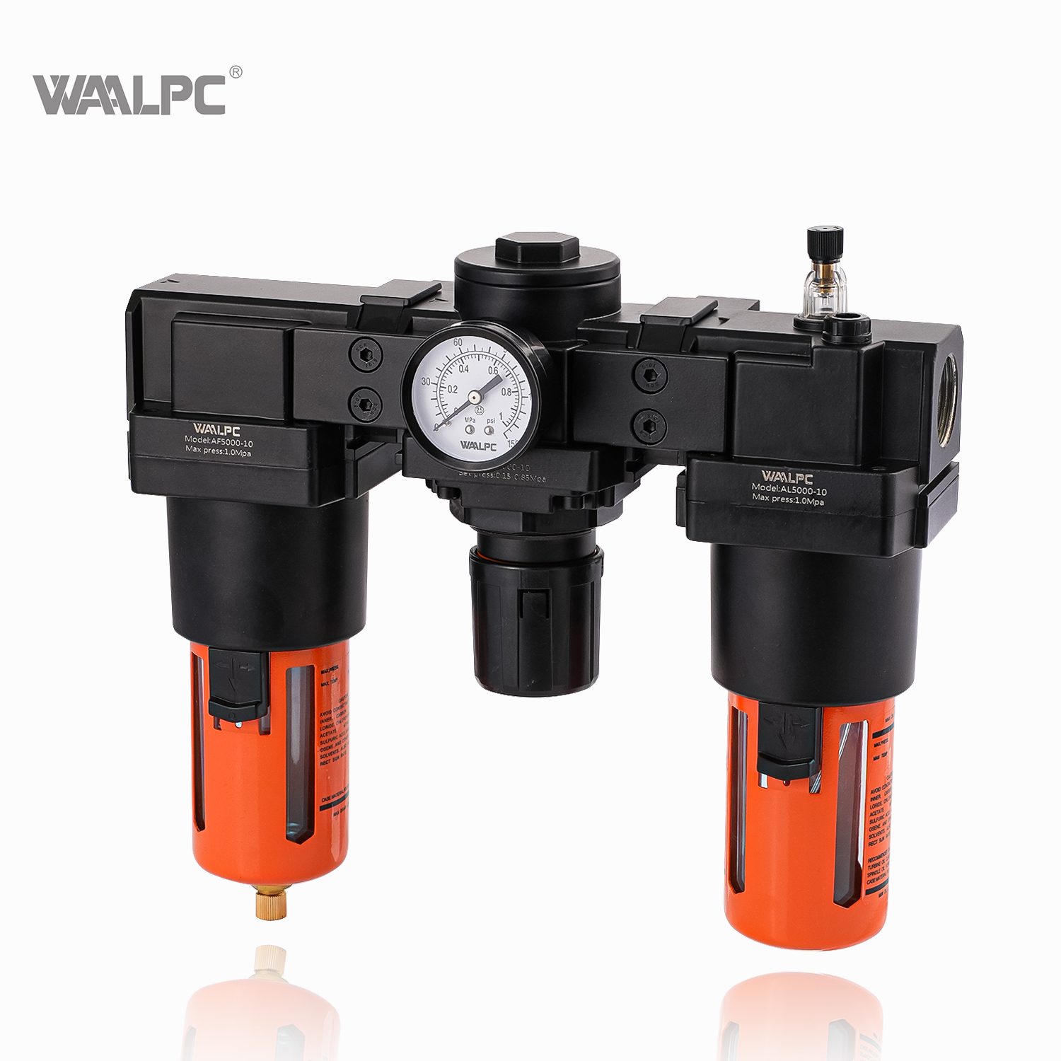 SMC Pneumatic Compressed Air Filter Regulator Lubricator Valve Gauge Frl Pressure Reducing Valve Automation Equipment AC2000 White 1/8'' 1/4'' 