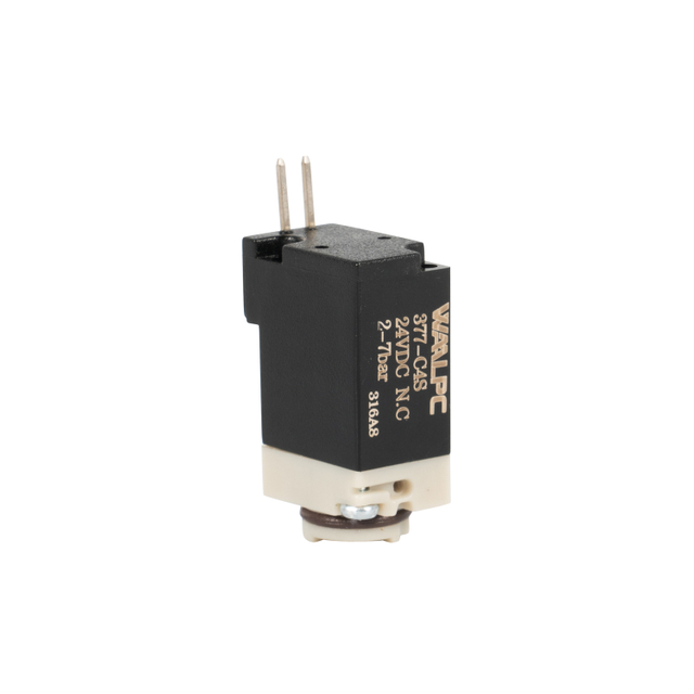377-C4S 2/2 Way Pneumax 10mm (NC) Mini Elettrovalvola da 0,75 W Connettore di cassetto per alimentazione per solenoide per calze a maglia Colosio DC6V/12V/24V