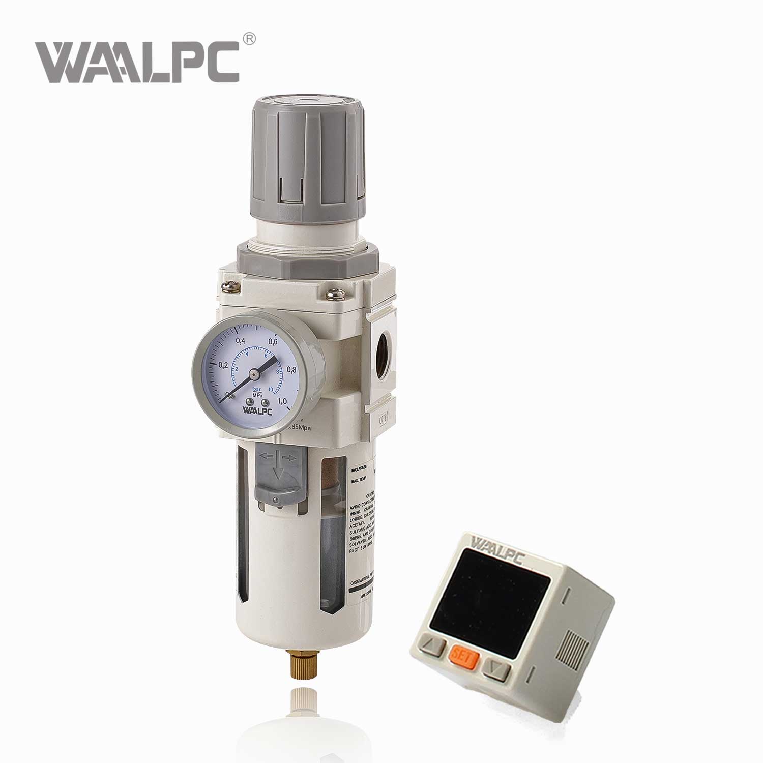 SMC 백색 공압 필터 조절기 AW4000-04 G1/2'' 0.05-0.85MPa(외부 압력 게이지 및 전자 디스플레이 포함 ...