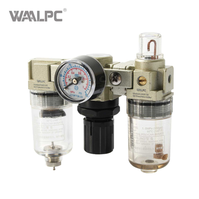 SMC MINI Series AC1000-M5 Modular FRL Unit - M5 Thread, 5μm Filtration, 0.05–0.8 MPa Pressure Regulation