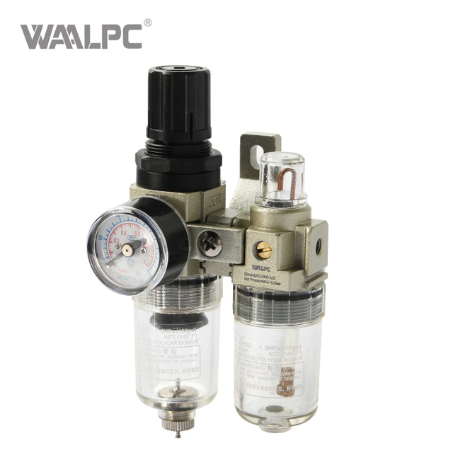 SMC AC1010-M5 Modular FRL Unit - M5 Thread, 5μm Filtration, 0.05–0.85 MPa Pressure Regulator & Lubricator