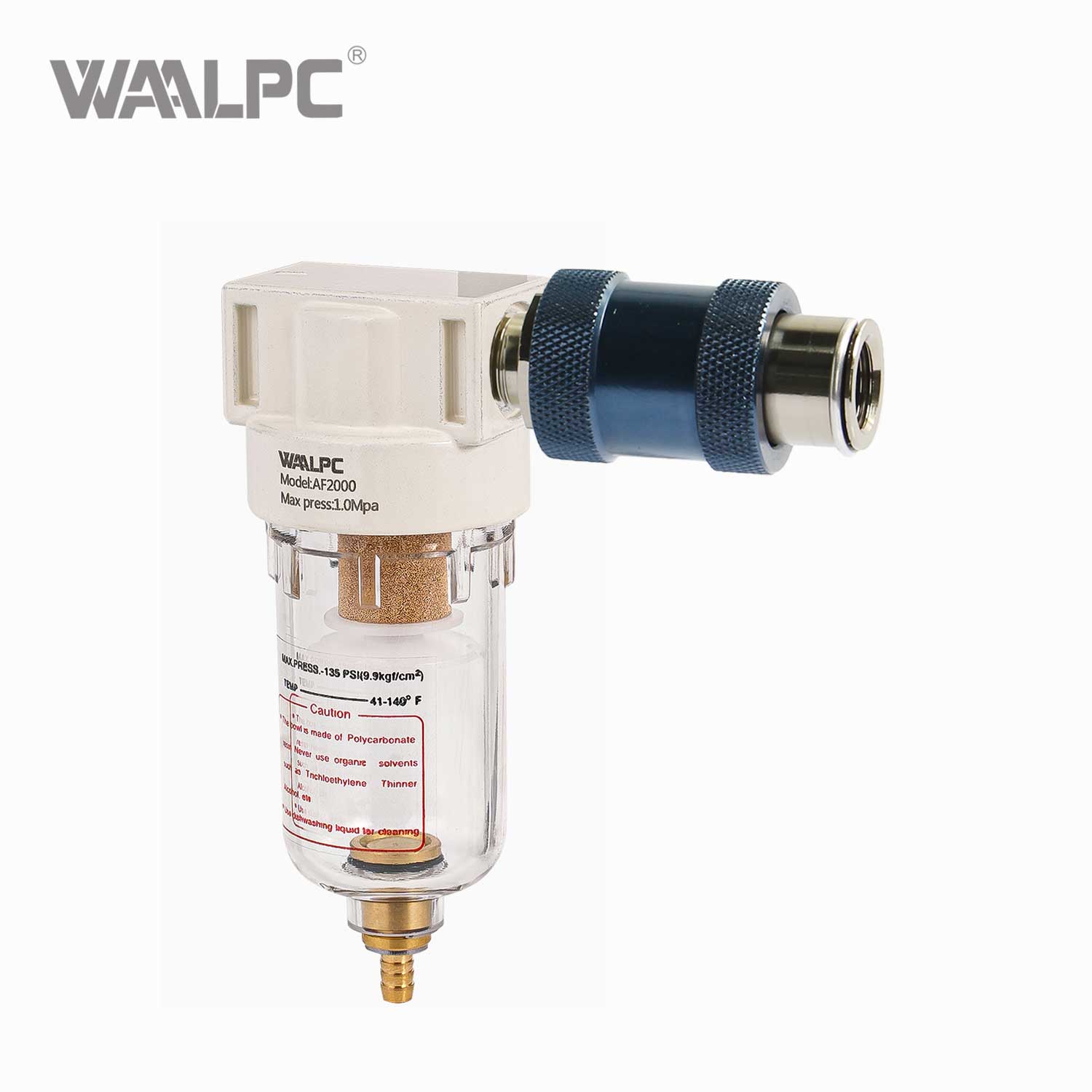 AIRTAC Air Filter BF2000 5um Filtration 0.05~0.85MPa Pressure Range with Manual Slide Valve Industrial Pneumatic Air Treatment Unit