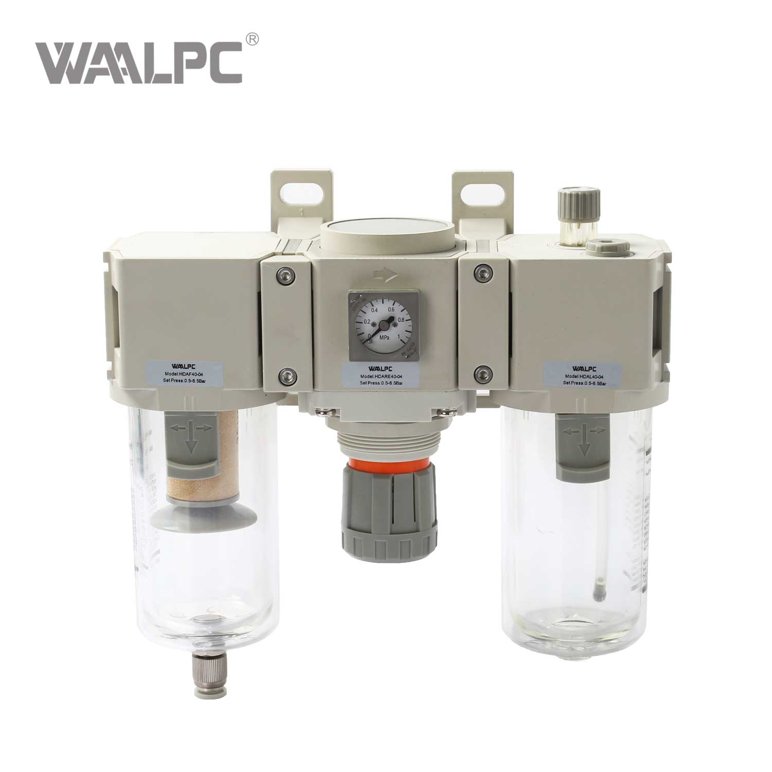 High-Precision FRL Unit HDAC Series| 5μm 25μm 40μm Filtration ±1% Pressure Stability And Oil Mist Lubrication 0.05~0.85MPa