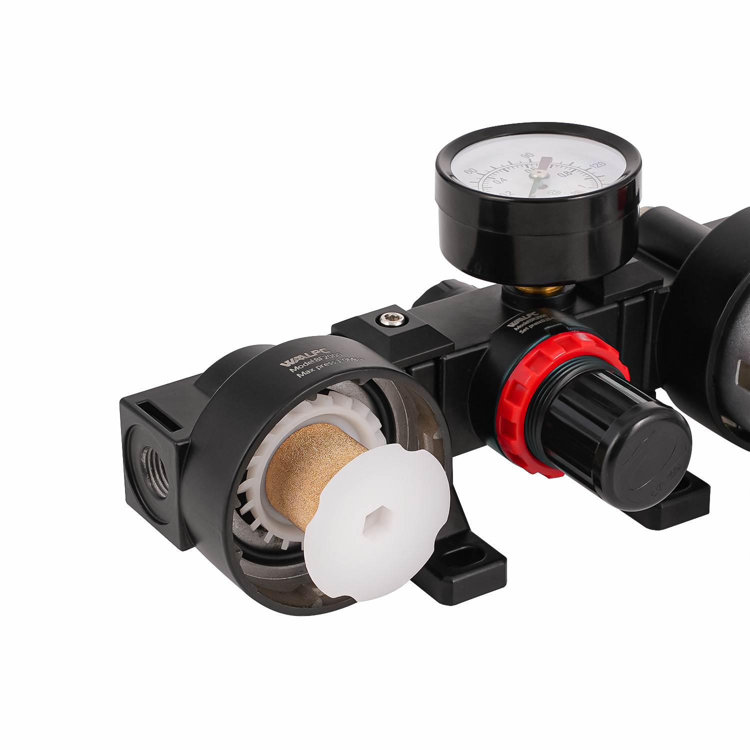 BC2000 5μm 25μm 40μm BC Series Auto Drain Manual Drain Airtac Type 1/2'' 1/4'' Air Regulator Pneumatic Filter Source Treatment Unit FRL