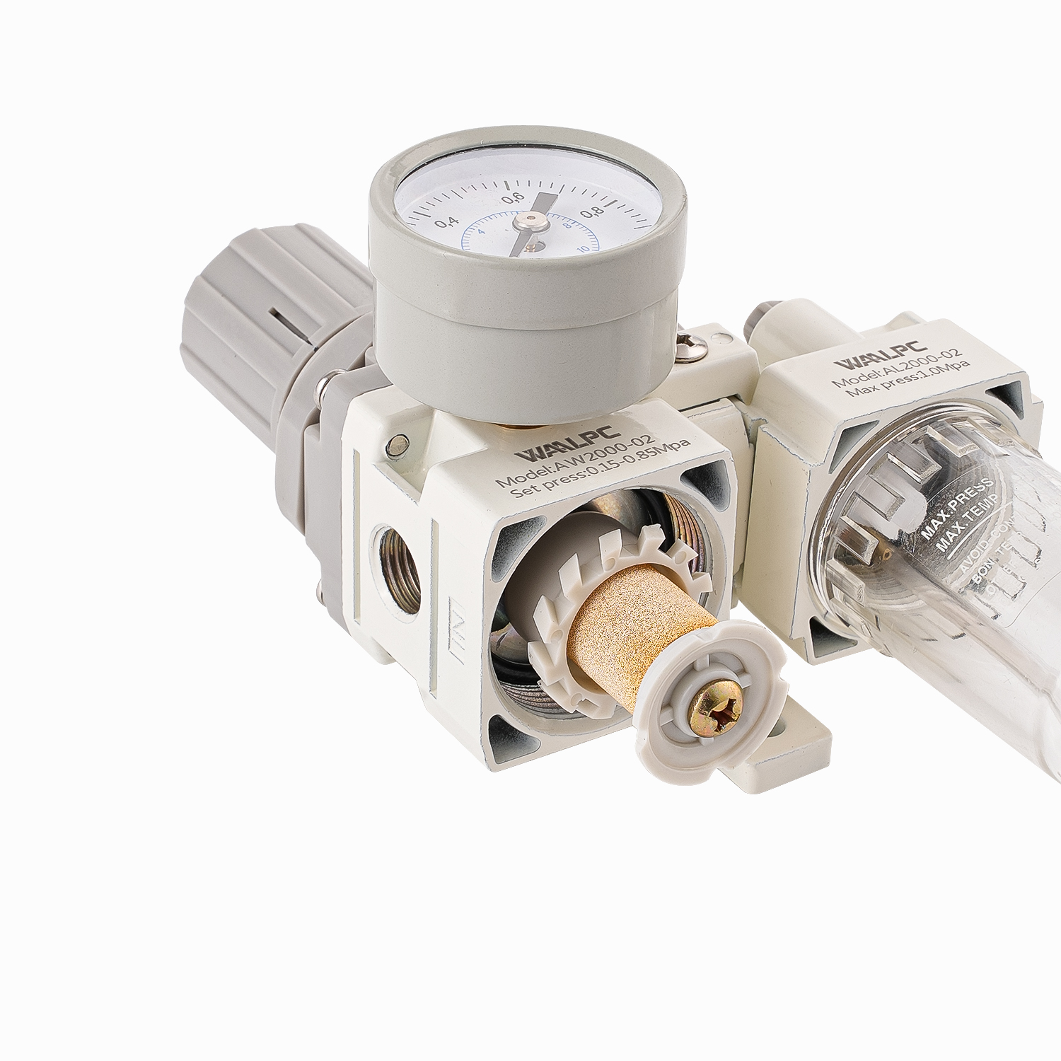 AC2010 white SMC M5 1/8'' 1/4'' Compressed Air Regulator Trap Filter Lubricator Pressure Reducing Valve Oil Separator Frl for Automation equipment