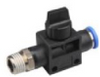Manual Valve Connector Aluminum, Copper, Plastic Pneumatic One-touch External Thread Quick