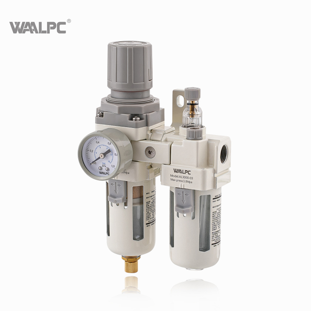 Druckluftregler Filter Schmierung Druckreduzierung Ventiltrenntrenner FRL für Automatisierungsausrüstung AC2010 Weiß SMC M5 1/8 '' 1/4 '' ''