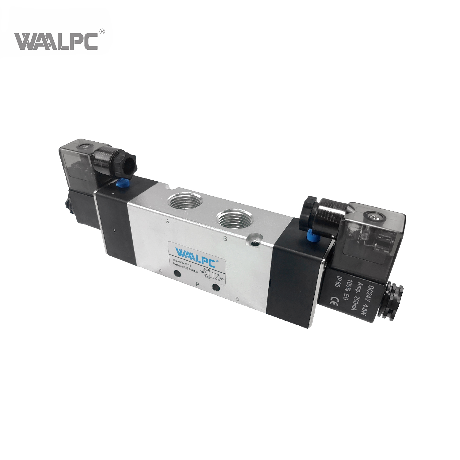 High Performance 4V400 Series 5/2 Way Pneumatic Solenoid Valve with PT1/2 Port for Large Scale Automation