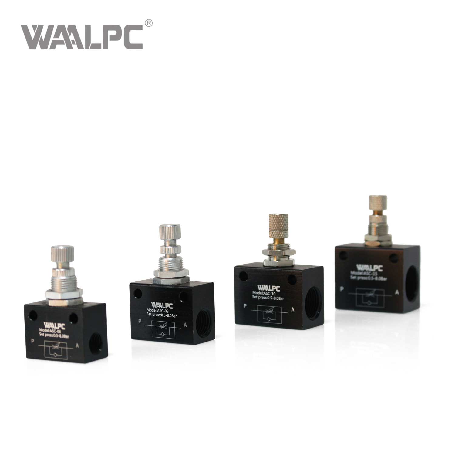 Gas Flow Control Valve ASC One-Way Throttle Valve Pneumaic Components