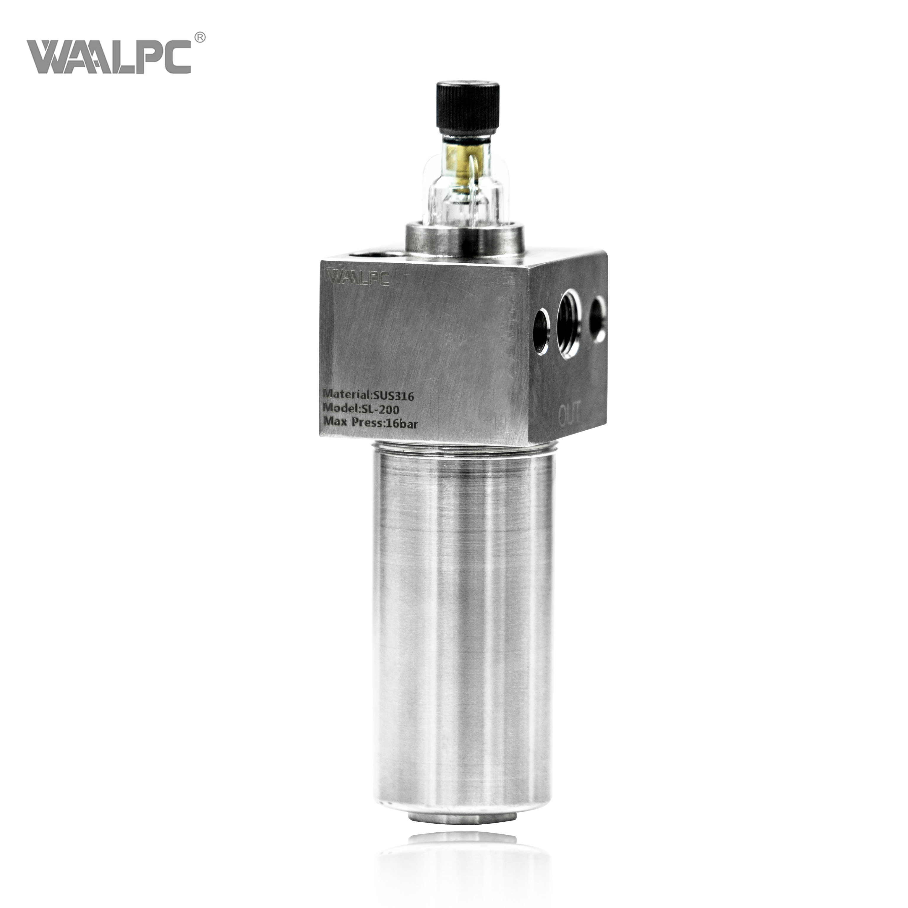 High pressure 20bar OEM Air Source Treatment G1/4 G3/8 G1/2 G3/4 G1'' Pneumatic 316 Stainless Steel Air Lubricator for Marine Environment