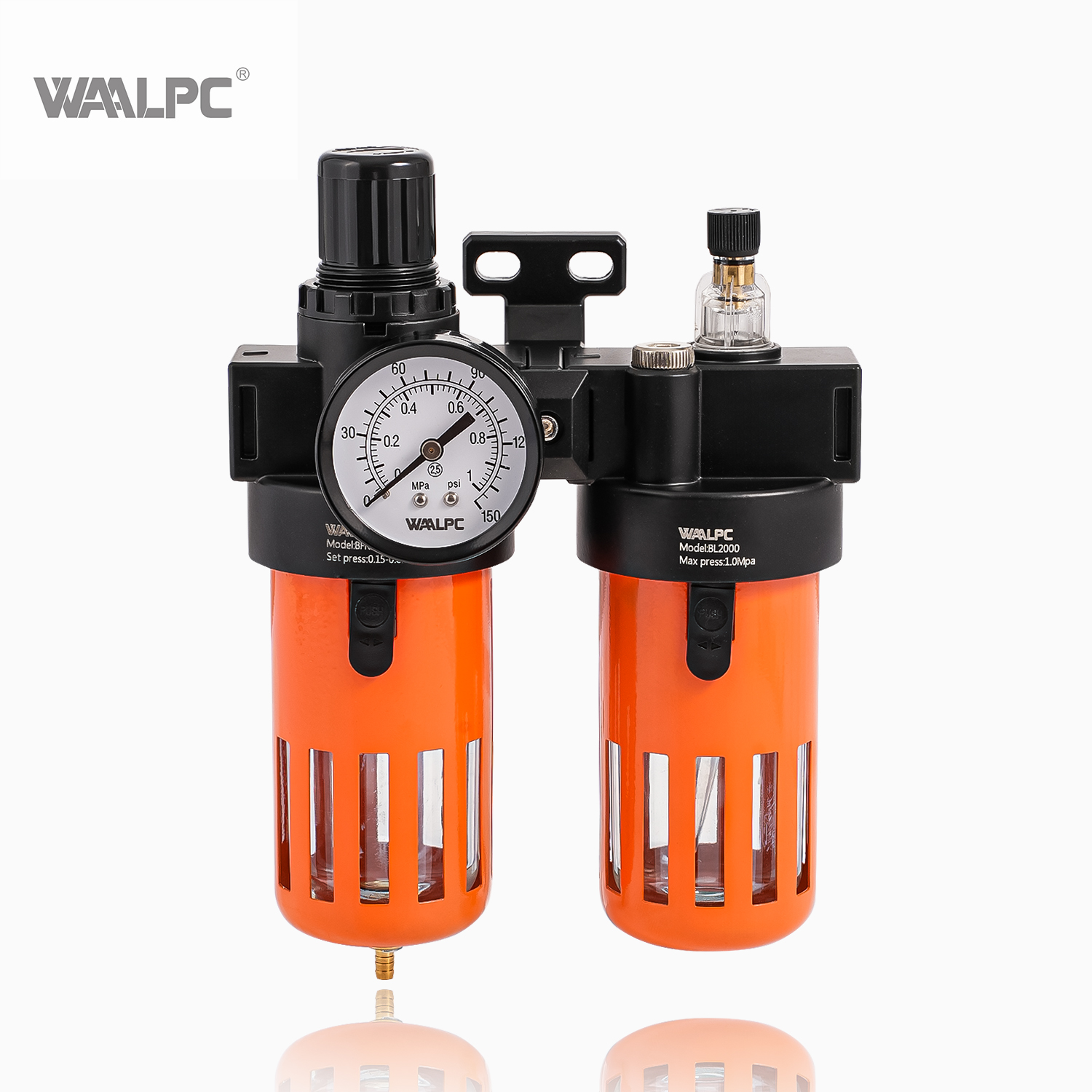 BFC2000 China OEM 5μm 25μm 40μm BC Series Airtac Type 1/2'' 1/4'' Pressure Regulator Lubricator F.R.L Unit Air Filter Combination