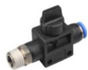 Manual Valve Connector Aluminum, Copper, Plastic Pneumatic One-touch External Thread Quick