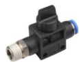 Manual Valve Connector Aluminum, Copper, Plastic Pneumatic One-touch External Thread Quick