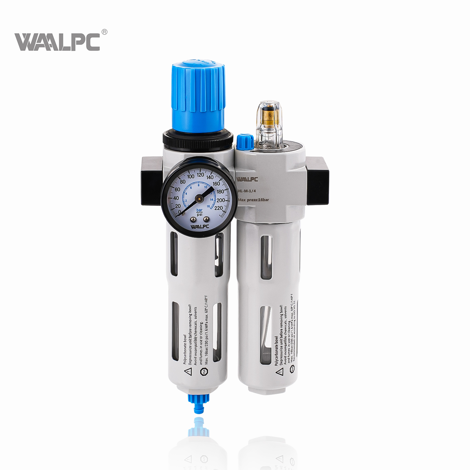 HR-MINI G 1/8'' 1/4'' 3/8'' Compressed Air Regulator Pressure Regulator Reducing Valves for Pneumatic Tools Advanced Pneumatic Compressed Air Pressure Regulating Valve 