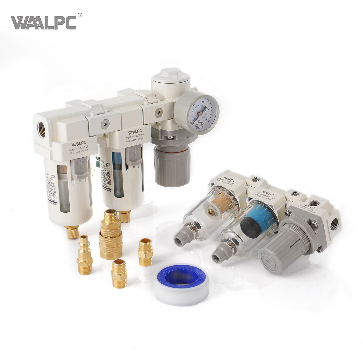 AFFR3000 China Dos filtros Regulador 1/4 '' Sistema de secado Filtros de aire neumático Regulador de presión de presión para compresor de aire