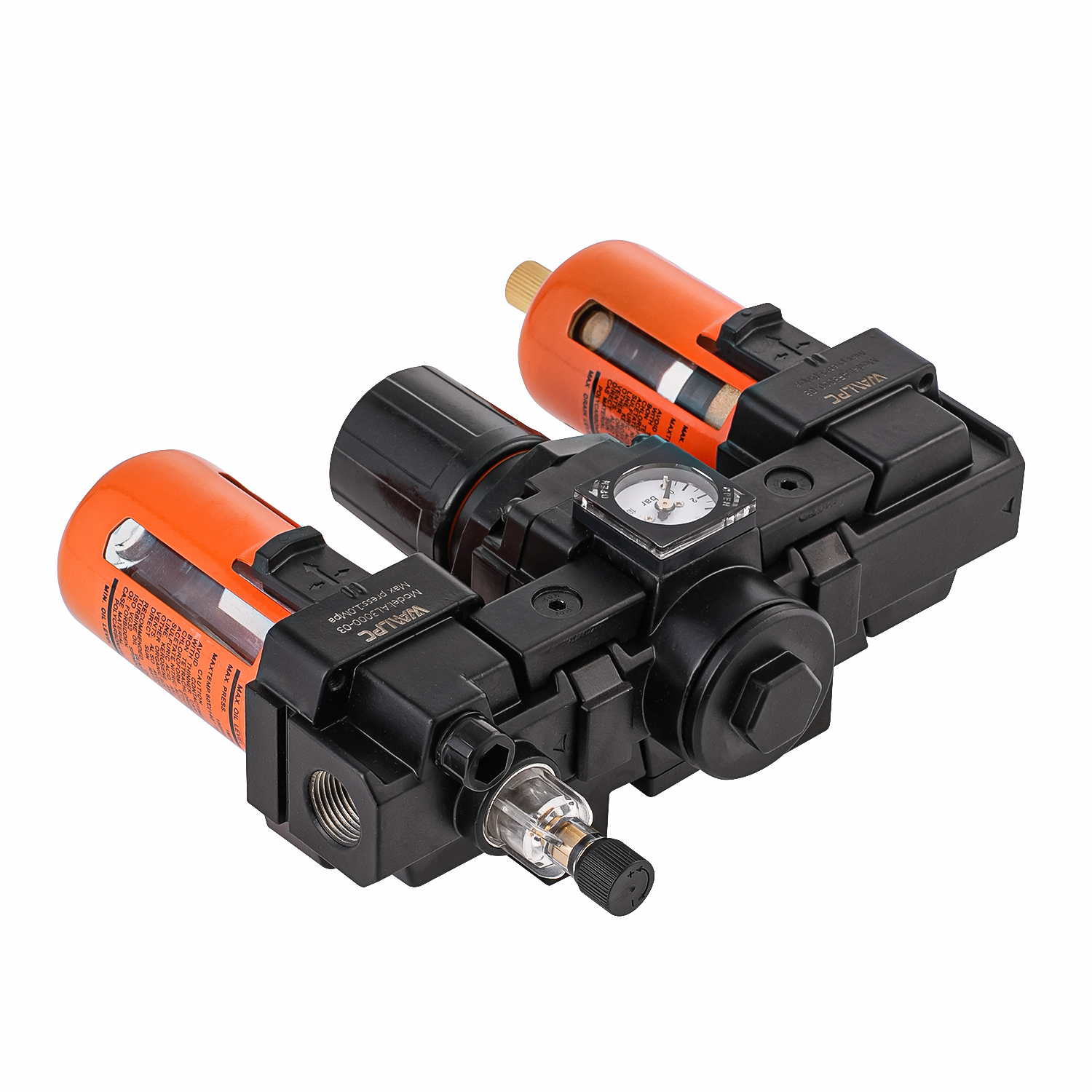 NAC3000 orange SMC 1/4'' 3/8'' in NPT Frl Pressure Regulating Valve Trap Filter Lubricator Air Regulator Moisture Oil Separator Auto Darin built in gauge automotive equipment