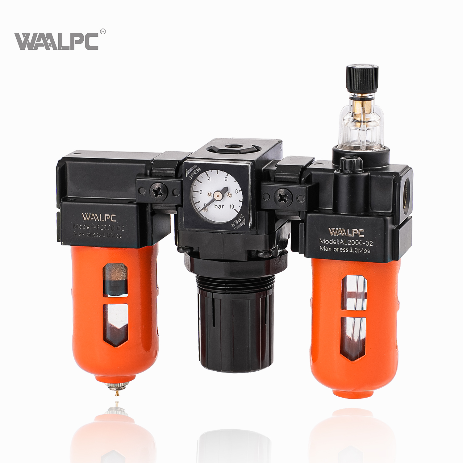 NAC2000 orange SMC 1/4 1/8 in NPT Frl Pressure Regulating Valve Trap Filter Lubricator Air Regulator Moisture Oil Separator Auto Darin built in gauge medical equipment