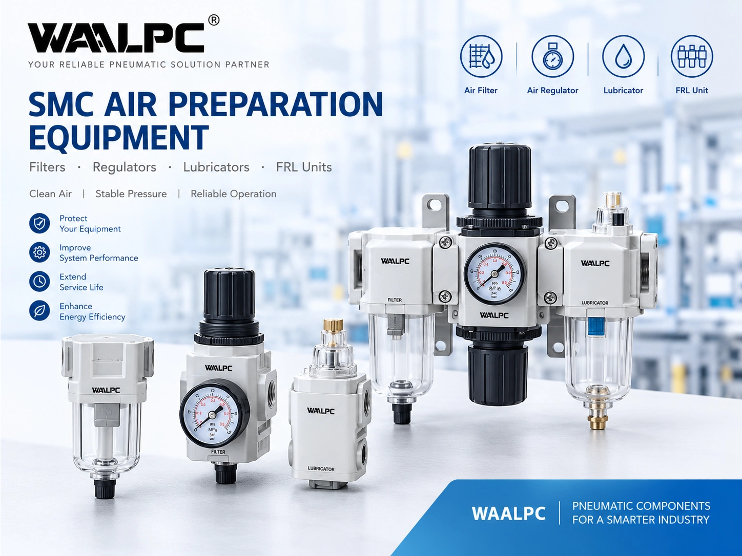 SMC Air Preparation Equipment: Filters, Regulators & FRL Guide