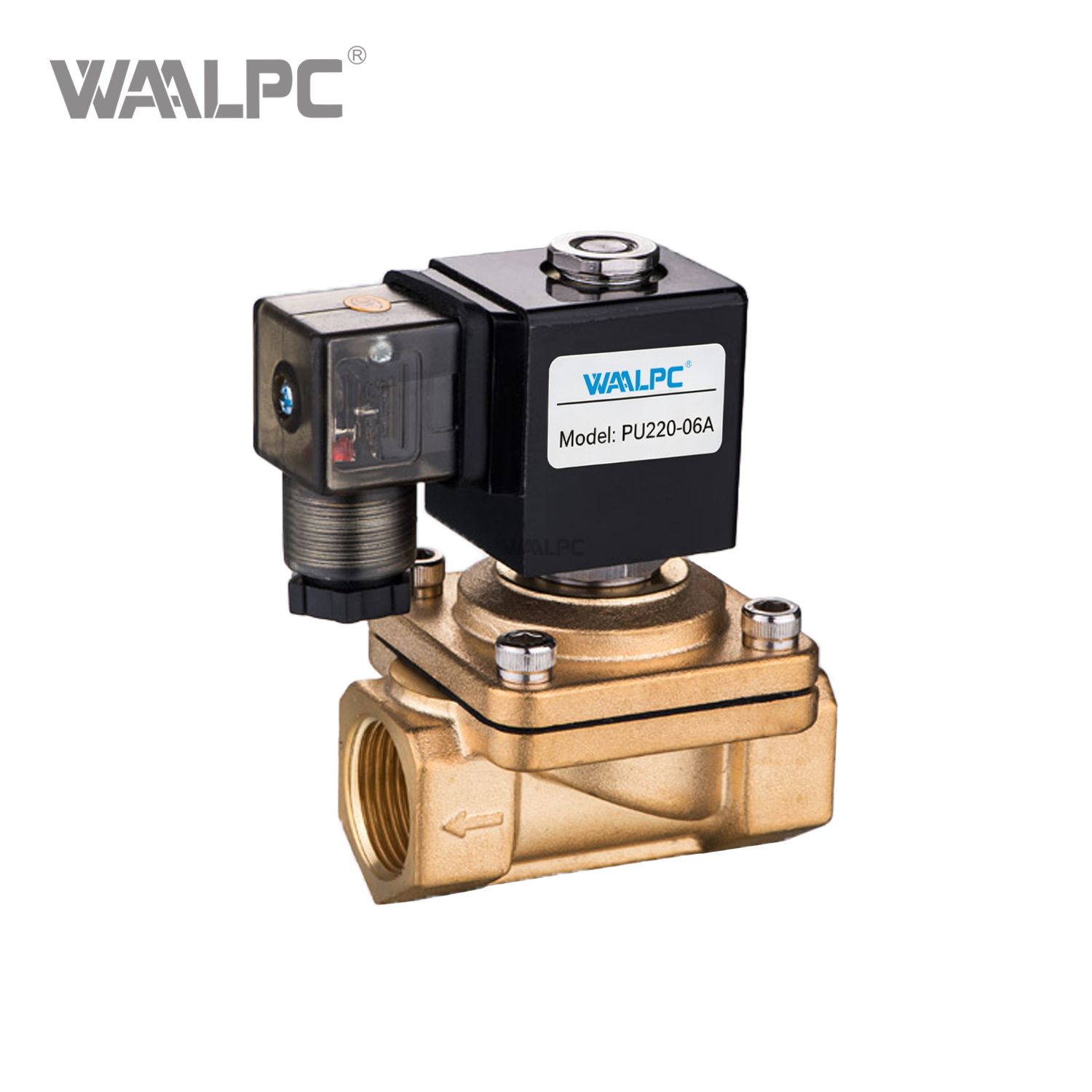 PU220 Series 2/2 Way Direct Acting Solenoid Valve, Normally Closed for Compressed Air, 0~0.8MPa
