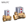 2Q Series 2/2 Way Pneumatically Operated Valve, Brass Air Control Two-Way Valve for Water Air Oil Gas